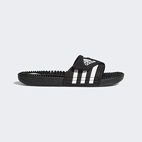 adidas Women's Adissage Slides Sandal, Black/Black/Running White, 8 in Saudi Arabia