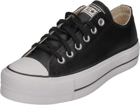 Converse Women's Chuck All Star Lift Clean Ox Sneakers, Black/White, 7 Medium US in Saudi Arabia