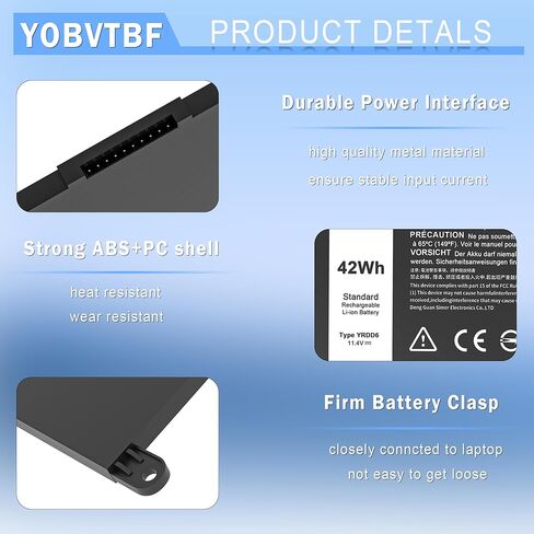 بطارية F3YGT LAPTOP 7480 بطارية 7490 بطارية لـ Dell Latitude 7280 7290 7380 7390 7480 7490 12 7000 13 7000 P29S002 14 7000 P73G002 Series DM6WC 2X39G KG7VF 451-BBYE 453-BBCF in Kuwait