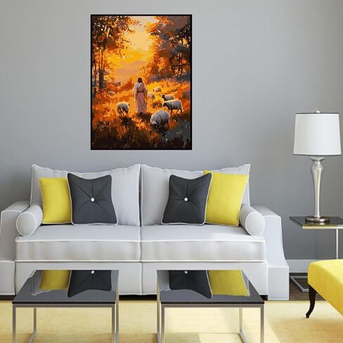 croshom Paint by Number for Adults Beginner, Acrylic Easy Paint by Numbers Canvas Kits, Suitable for Gifts and Home Wall Decor 16" x 20", Sea Landscape in Saudi Arabia