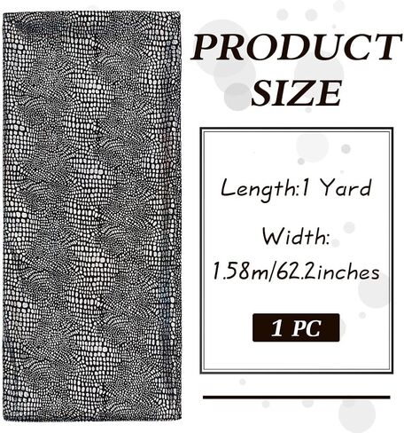 mayjoydiy 1 ياردة الذهب ثعبان الجلد نسيج فو ، النسيج الجلود 62.2 في عرض التذهيب البوليستر بنوب الأفعى اللامع لخياطة ملحقات ملابس الملابس خزانة اليدين. in Saudi Arabia