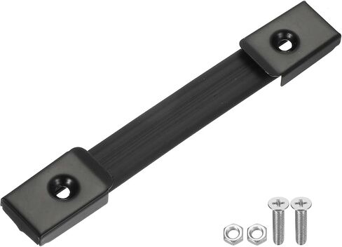 PATIKIL Strap Handle Replacement 9.5 Inch, Rubber Ampere Handles Pull with Metal Caps Luggage Spare Strap Handle Grip for Suitcase Box Case Speaker Cabinet, Silver Tone in Saudi Arabia