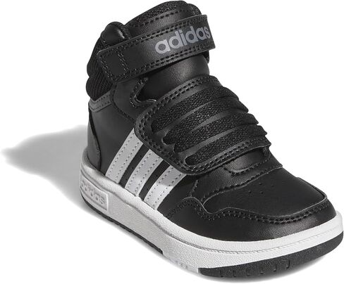 adidas Hoops 3.0 Mid Basketball Shoe, Core Black/White/Grey Six, 6.5 US Unisex Big Kid in Saudi Arabia
