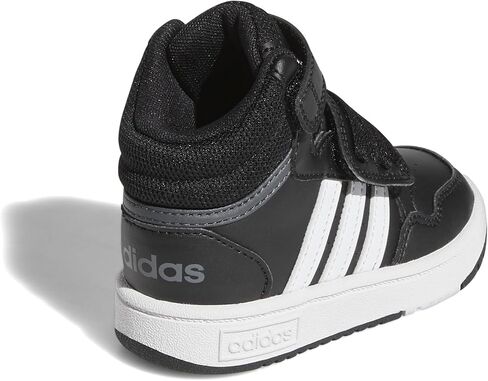 adidas Hoops 3.0 Mid Basketball Shoe, Core Black/White/Grey Six, 6.5 US Unisex Big Kid in Saudi Arabia