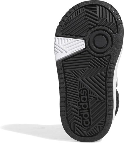 adidas Hoops 3.0 Mid Basketball Shoe, Core Black/White/Grey Six, 6.5 US Unisex Big Kid in Saudi Arabia