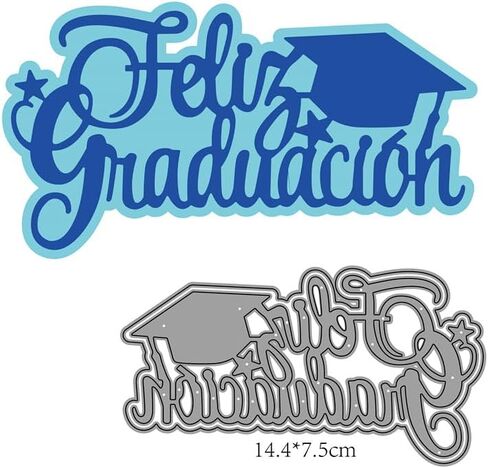 1 Pcs Happy Graduates Cutting Dies,DIY Scrapbooking Artist Metal Cutting Dies Stencils for Card Making Decorative Embossing Suit Paper Cards DIY in Saudi Arabia