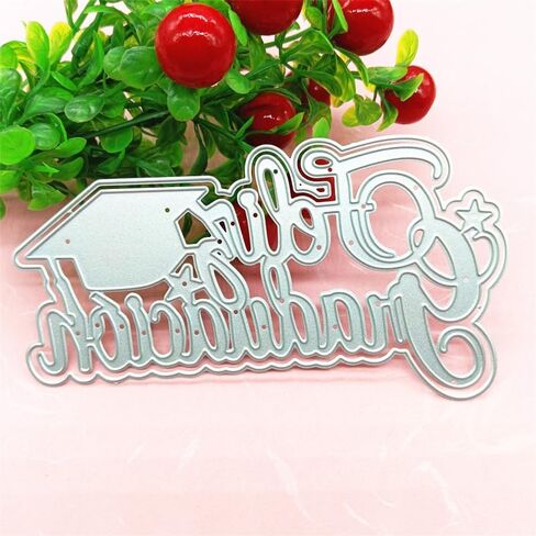 1 Pcs Happy Graduates Cutting Dies,DIY Scrapbooking Artist Metal Cutting Dies Stencils for Card Making Decorative Embossing Suit Paper Cards DIY in Saudi Arabia