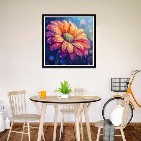 Wergund Diamond Art Hummingbird, Diamond Art Kits for Adults Flower Bird, Diamond Painting Full Drill Crystal Rhinestone Embroidery Cross Stitch Arts Craft Canvas Wall Decor Gift 12x16Inch/30x40 cm-9 in Saudi Arabia
