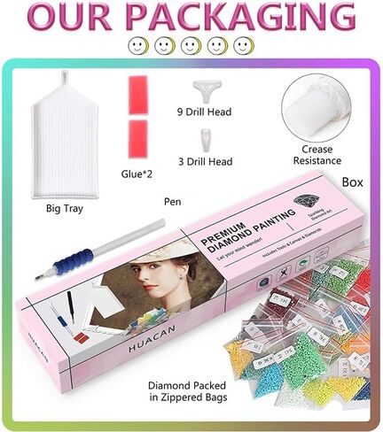 Huacan Diamond Painting Kits for Adults Butterfly Diamond Art Kit AB Diamond Painting Butterfly 5D DIY Full Drill Round Rhinestone Art Craft Kits for Gift Home Wall Decor 11.8x11.8 Inch in Saudi Arabia