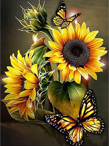 Huacan Diamond Painting Kits for Adults Butterfly Diamond Art Kit AB Diamond Painting Butterfly 5D DIY Full Drill Round Rhinestone Art Craft Kits for Gift Home Wall Decor 11.8x11.8 Inch in Saudi Arabia