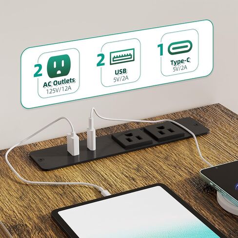 Simple Trending Dual Monitor Stand Riser with 2 USB Charging Ports, Computer Desk Organizer for 2 Monitors, Extra Long TV Stand for Laptop Office, iMac, Black in Saudi Arabia
