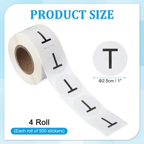 PATIKIL 1" Letter V Stickers, 4 Rolls Self-Adhesive Alphabet Round Circle Dots Labels for Organization Storage Inventory Boxes Scrapbook Craft 500Pcs/ Roll in Saudi Arabia