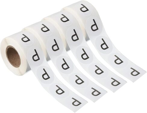 PATIKIL 1" Letter V Stickers, 4 Rolls Self-Adhesive Alphabet Round Circle Dots Labels for Organization Storage Inventory Boxes Scrapbook Craft 500Pcs/ Roll in Saudi Arabia