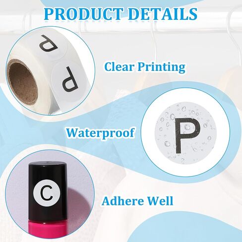 PATIKIL 1" Letter V Stickers, 4 Rolls Self-Adhesive Alphabet Round Circle Dots Labels for Organization Storage Inventory Boxes Scrapbook Craft 500Pcs/ Roll in Saudi Arabia