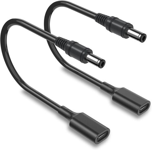 5.5mm x 2.1mm USB C to DC Adapter Cable, PD 15W 30CM Type C Female to Male Cable for Router, Mini Fan, Table Lamp, External Hard Drives, Audio Mixing, Speakers, 1Pack in Saudi Arabia
