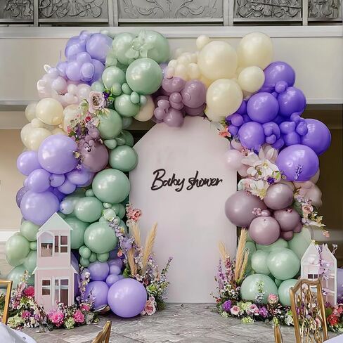 Balloon Garland Arch Kit Yellow Blush White Sand Brown Balloons Double Stuffed Mustard Yellow Different Sizes For Neutral Baby Shower Wedding Birthday Fall Party Decorations in Kuwait