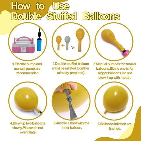 Balloon Garland Arch Kit Yellow Blush White Sand Brown Balloons Double Stuffed Mustard Yellow Different Sizes For Neutral Baby Shower Wedding Birthday Fall Party Decorations in Saudi Arabia