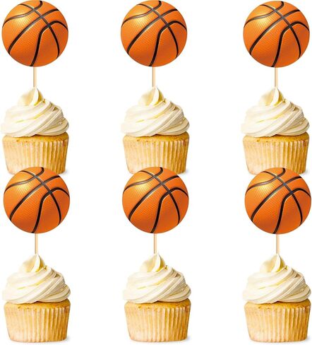 Ercadio 24 Pack Double Sided Tennis Cupcake Toppers Sports Ball Cupcake Picks Tennis Theme Birthday Cake Decorations for Baby Shower Kids Birthday Party Cake Decorations Supplies in Kuwait