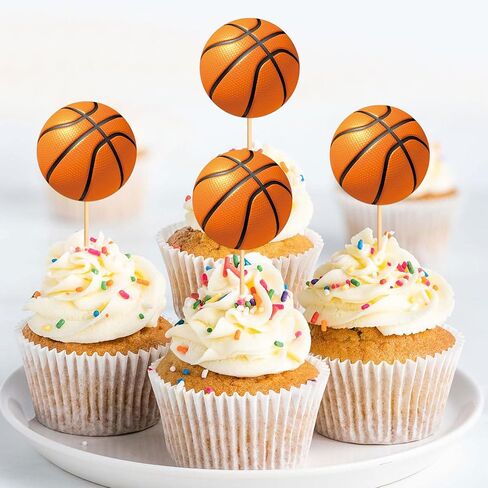 Ercadio 24 Pack Double Sided Tennis Cupcake Toppers Sports Ball Cupcake Picks Tennis Theme Birthday Cake Decorations for Baby Shower Kids Birthday Party Cake Decorations Supplies in Kuwait