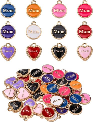 BEEFLYING 10pcs Random Color Brass Enamel Heart Charms Pendants CZ Stone Pendants for DIY Jewelry Necklaces Bracelets Making in Saudi Arabia