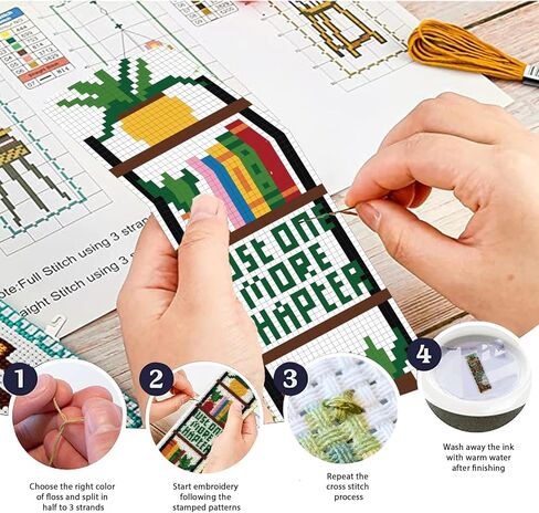 ACRNIGHEET 6PCS Cross Stitch Stitch Kit for Beginner Cartoon Animals مختومة مقاطع غرزة المبتدئين للبالغين DIY تطريز مرجعية مجموعات Crossstitch مجموعات البالغة مع تعليمات هدية حرفة اليد 11CT in Kuwait