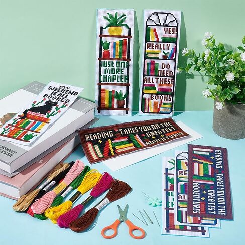 ACRNIGHEET 6PCS Cross Stitch Stitch Kit for Beginner Cartoon Animals مختومة مقاطع غرزة المبتدئين للبالغين DIY تطريز مرجعية مجموعات Crossstitch مجموعات البالغة مع تعليمات هدية حرفة اليد 11CT in Kuwait