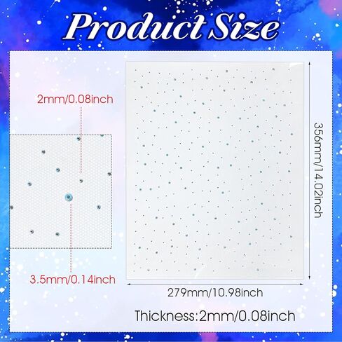 6 Sheets Glitter Rhinestone Hotfix Decals 2mm & 3.5mm Flat Round Transfers Patches Hot Melt Sparkle Iron on Crystal Clear Crystal Rhinestone Decals for Women Men Clothing Embellishment Nail Art in Kuwait