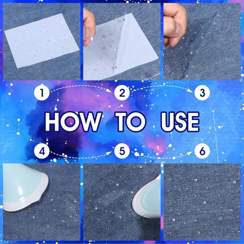 6 Sheets Glitter Rhinestone Hotfix Decals 2mm & 3.5mm Flat Round Transfers Patches Hot Melt Sparkle Iron on Crystal Clear Crystal Rhinestone Decals for Women Men Clothing Embellishment Nail Art in Kuwait