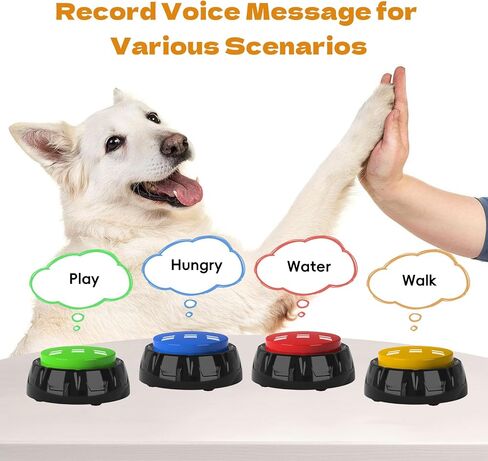 Interactive Dog Training Button Set, 4 Colors, Pet Learning Communication Toys in Saudi Arabia