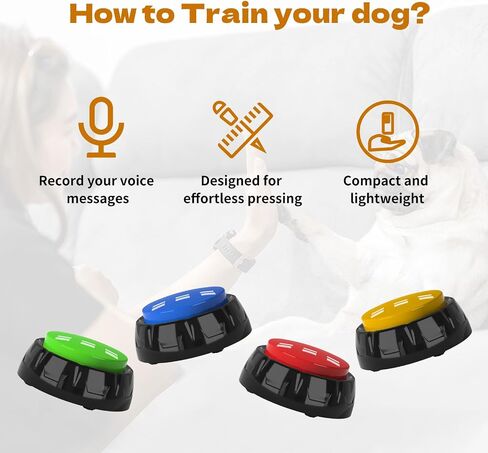 Interactive Dog Training Button Set, 4 Colors, Pet Learning Communication Toys in Saudi Arabia