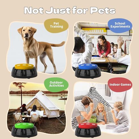 Interactive Dog Training Button Set, 4 Colors, Pet Learning Communication Toys in Saudi Arabia