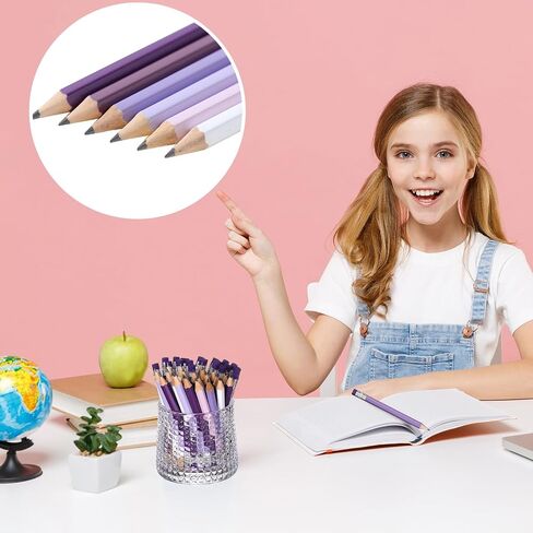 TecUnite 108 Pcs Pink HB Pencils Bulk Short Pre Sharpened No 2 HB Pencils with Eraser Wooden Hexagonal for Wedding Gifts Bridal Shower Party Favors Exams School Office Sketching, 4 Inch in Saudi Arabia