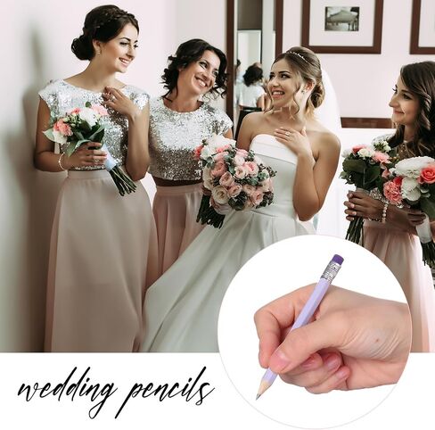 TecUnite 108 Pcs Pink HB Pencils Bulk Short Pre Sharpened No 2 HB Pencils with Eraser Wooden Hexagonal for Wedding Gifts Bridal Shower Party Favors Exams School Office Sketching, 4 Inch in Saudi Arabia