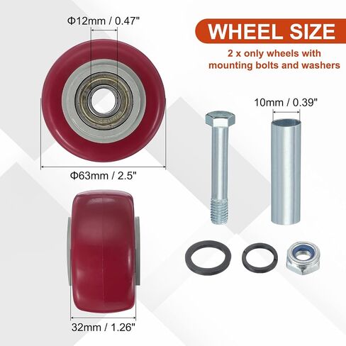 Meccanixity Push Cart Wheels استبدال العجلات النايلون المتداول مع تجويف لشاحنات منصة الأثاث شاحنات التسوق in Saudi Arabia