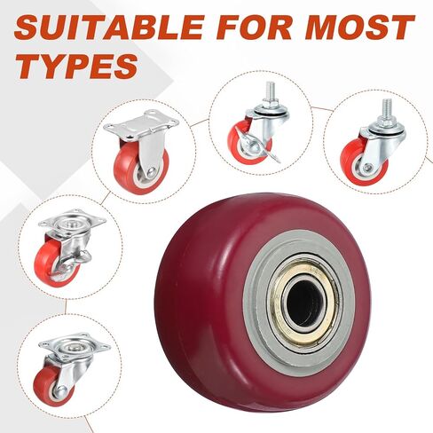 Meccanixity Push Cart Wheels استبدال العجلات النايلون المتداول مع تجويف لشاحنات منصة الأثاث شاحنات التسوق in Saudi Arabia