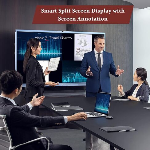75 inch Interactive Whiteboard, 4K UHD Smartboard Touchscreen Display, Smart Whiteboard with Windows 10 & Android Ecosystem, Remote Collaboration Smart Board for Classroom and Businesses in Saudi Arabia