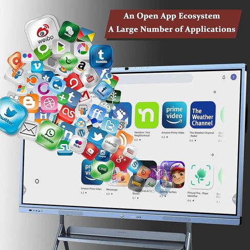 75 inch Interactive Whiteboard, 4K UHD Smartboard Touchscreen Display, Smart Whiteboard with Windows 10 & Android Ecosystem, Remote Collaboration Smart Board for Classroom and Businesses in Saudi Arabia
