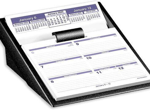 AT-A-GLANCE 2026 Desk Calendar and Base, Weekly, 5.5" x 7", Flip-A-Week (SW700X0026) in Saudi Arabia