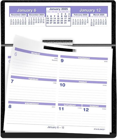 AT-A-GLANCE 2026 Desk Calendar and Base, Weekly, 5.5" x 7", Flip-A-Week (SW700X0026) in Saudi Arabia