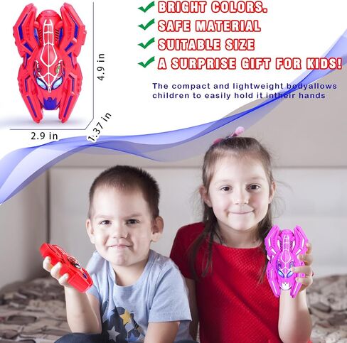 Spiders Walkie Talkies for Boys Toys, Toddlers Age 3-8 Year Old 2 Pack Camping Gear Outdoor Hiking Toys,Long Range Radio Walkie Talkies for 3 4 5 6 7 8 9 10 Year Old Kids Birthday Gifts (red+Black) in Saudi Arabia