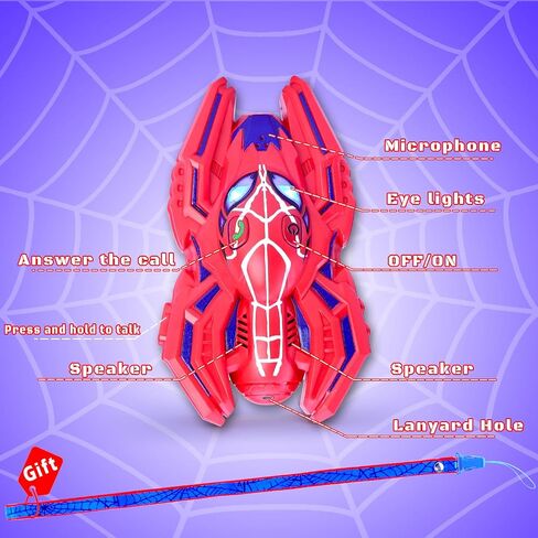 Spiders Walkie Talkies for Boys Toys, Toddlers Age 3-8 Year Old 2 Pack Camping Gear Outdoor Hiking Toys,Long Range Radio Walkie Talkies for 3 4 5 6 7 8 9 10 Year Old Kids Birthday Gifts (red+Black) in Saudi Arabia