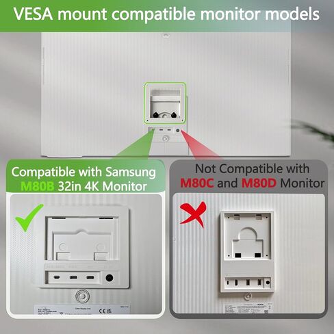 M8 Vesa Mount Adapter Compatible with Samsung M80B Series 32in 4K Monitor for 2022 M8, M80B, 32M80B, 32BM80, LS32BM801，LS32BM80B，LS32BM80G，LS32BM80P（Not Compatible with 2023 M80C and M80D） in Kuwait