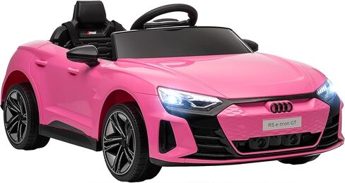 Aosom Kids Ride On Car ، 12V مرخصة من Audi RS E-Tron GT 3.1 ميل في الساعة للسيارات الكهربائية للأطفال ، لعبة ركوب للأولاد والبنات مع التحكم عن بعد ، 4 عجلات مع تعليق ، قرن ، الموسيقى ، الأضواء in Kuwait