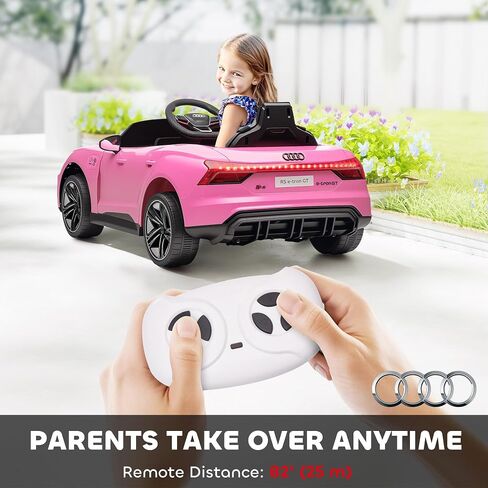 Aosom Kids Ride On Car ، 12V مرخصة من Audi RS E-Tron GT 3.1 ميل في الساعة للسيارات الكهربائية للأطفال ، لعبة ركوب للأولاد والبنات مع التحكم عن بعد ، 4 عجلات مع تعليق ، قرن ، الموسيقى ، الأضواء in Kuwait