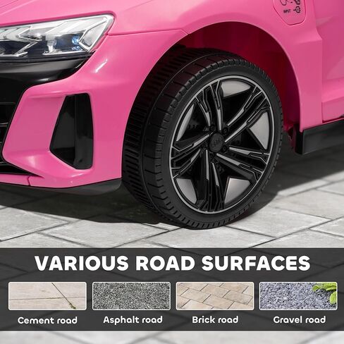Aosom Kids Ride On Car ، 12V مرخصة من Audi RS E-Tron GT 3.1 ميل في الساعة للسيارات الكهربائية للأطفال ، لعبة ركوب للأولاد والبنات مع التحكم عن بعد ، 4 عجلات مع تعليق ، قرن ، الموسيقى ، الأضواء in Kuwait