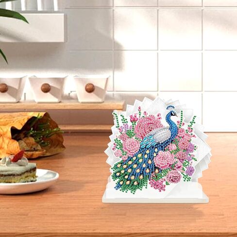 Dcidbebei Diamond Painting Fackin Holder for Table Farmhouse 15x15cm Dolphin Diamond Art Kits for البالغين مناديل منديل حاملات منديل للمطبخ لموزع منديل المطبخ لغرفة الطعام كونترتوب in Kuwait