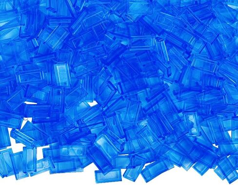 1x2 Tiles Transparent Light Blue, 550 PCS, Bulk Flat Building Bricks Toy for Kids, Perfect for Water Bricks, Compatible with Lego Bricks, Building Block Sets Parts and Pieces Lot in Saudi Arabia