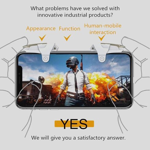Leprato Mobile Controller, Mobile Game Trigger Battle Royale Sensitive Shoot and Aim, Cellphone Gaming Joystick Compatible with Android iOS Phones Gifts for Men Women Game Lovers in Saudi Arabia
