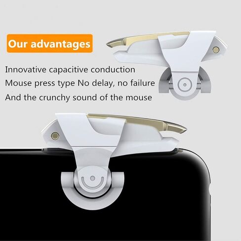 Leprato Mobile Controller, Mobile Game Trigger Battle Royale Sensitive Shoot and Aim, Cellphone Gaming Joystick Compatible with Android iOS Phones Gifts for Men Women Game Lovers in Saudi Arabia