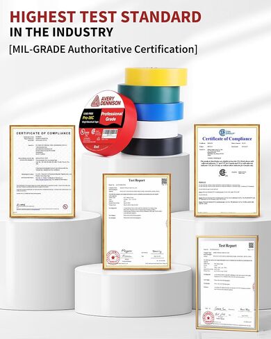 شريط كهربائي، شريط كهربائي PVC للاستخدام العام، شريط فينيل عازل مدرج في قائمة UL/CSA للكهرباء والإصلاحات والسيارات والمعدات، EE-100، ¾ بوصة × 66 قدم، أسود، 1 لفة in Saudi Arabia